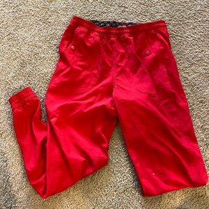 Red retro dickies scrub set